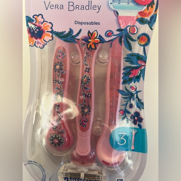 New in package Vera Bradley Venus 3 pack disposable razors - Picture 3 of 4